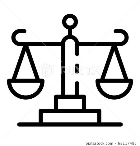 Court justice balance icon, outline style Court justice balance icon, outline style 68117483