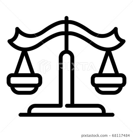 Justice balance icon, outline style Justice balance icon, outline style 68117484