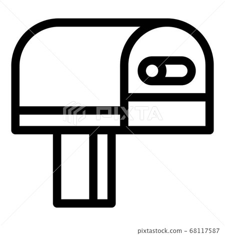 Classic mailbox icon, outline style Classic mailbox icon, outline style 68117587
