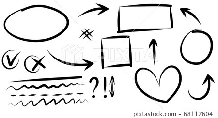 doodle design element. Doodle lines, Arrows, doodle design element. Doodle lines, Arrows, 68117604