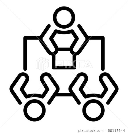It teamwork meeting icon, outline style It teamwork meeting icon, outline style 68117644