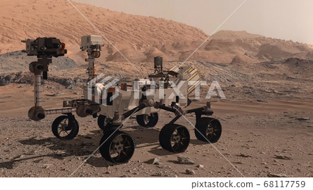 Mars. The Perseverance rover deploys its equipment 68117759