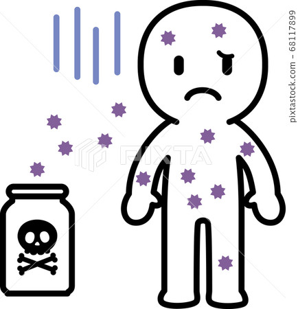 Person who has accumulated harmful substances in the body 68117899