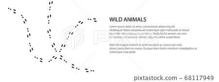 Banner of traces of animal hare 68117949