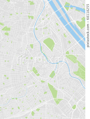 Vienna colored vector map 68118255