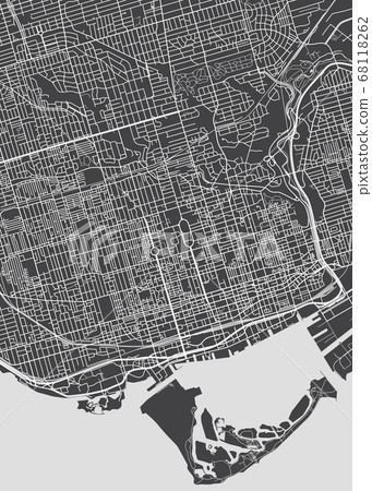 Toronto city plan, detailed vector map Toronto city plan, detailed vector map 68118262