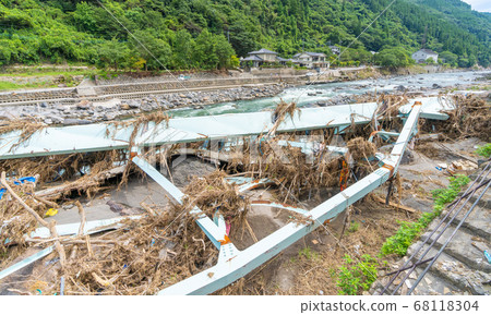 Amagase Onsen after heavy rains in July, Reiwa, Amase, Hita City, Oita Prefecture Amagase Onsen after heavy rains in July, Reiwa, Amase, Hita City, Oita Prefecture 68118304