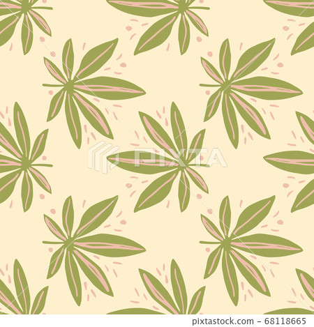 Cannabis seamless pastel palette pattern. Light Cannabis seamless pastel palette pattern. Light 68118665
