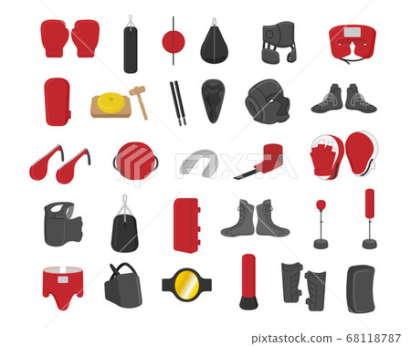 Boxing tools illustration material set Boxing tools illustration material set 68118787