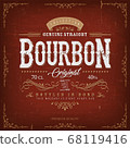Vintage Bourbon Label For Bottle 68119416