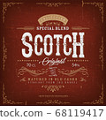 Vintage Whisky Label For Bottle 68119417