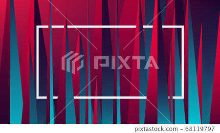 Red blue neon light with a reflex on geometric figures, vector illustration Red blue neon light with a reflex on geometric figures, vector illustration 68119797