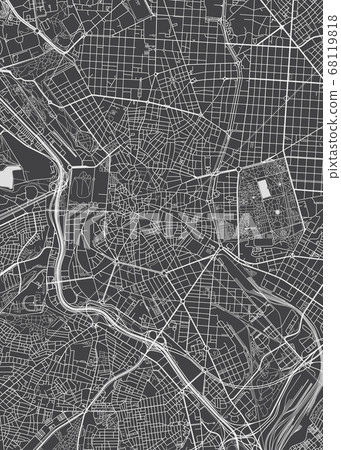 Madrid city plan, detailed vector map Madrid city plan, detailed vector map 68119818