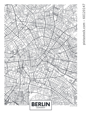 Detailed vector poster city map Berlin Detailed vector poster city map Berlin 68120147
