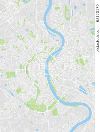 Cologne colored vector map Cologne colored vector map 68120170