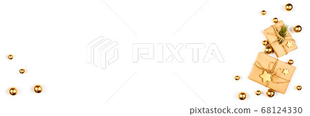 Holiday picture. White background with gifts and toys. Holiday picture. White background with gifts and toys. 68124330