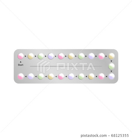 Realistic 3d Detailed Birth Control Pills Oral... - Stock Illustration ...