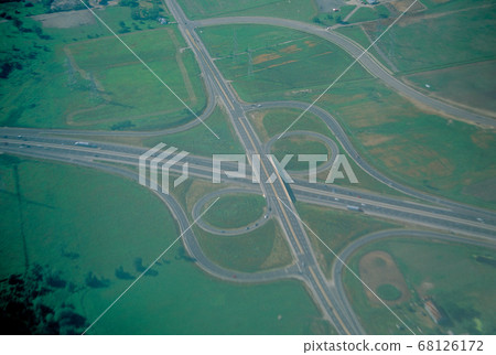 Interchange seen from the sky 68126172