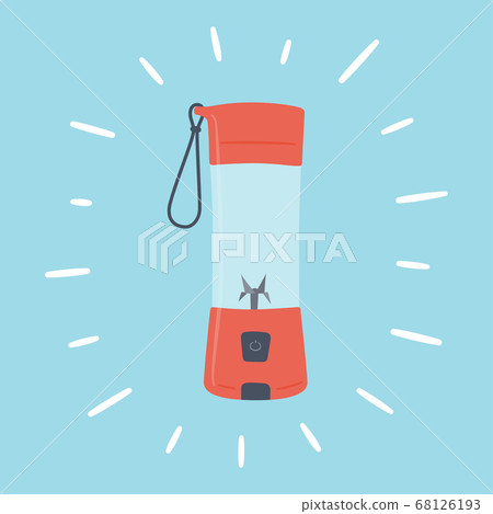 Portable blender for smoothies and mixed drink. Hand drawn vector 68126193