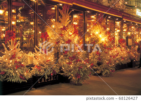 Christmas landscape in the city of Paris, France 68126427
