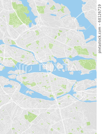 City map Stockholm, color detailed plan, vector City map Stockholm, color detailed plan, vector 68126719