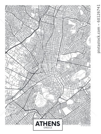 City map Athens, travel vector poster design City map Athens, travel vector poster design 68126741