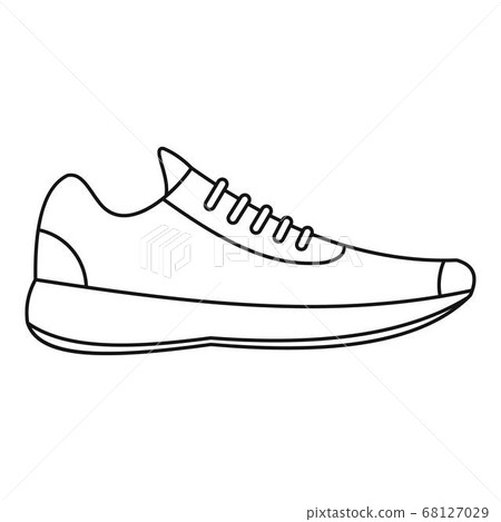 Sneakers icon vector thin line 68127029