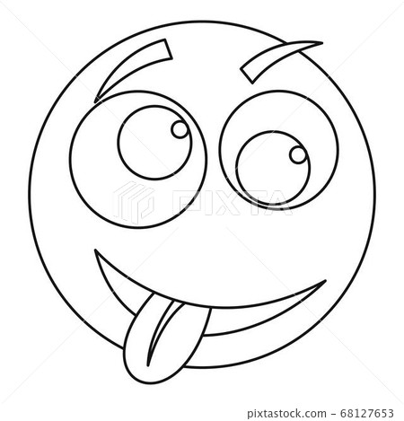 Smile icon vector thin line Smile icon vector thin line 68127653
