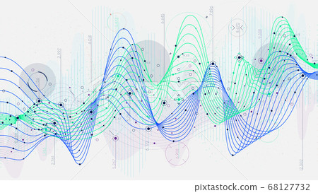 Schedule statistics data, analytical indicator sci-fi background, Hi-tech concept innovation 68127732