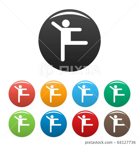 Stick figure stickman icons set pictogram vector simple Stick figure stickman icons set pictogram vector simple 68127736