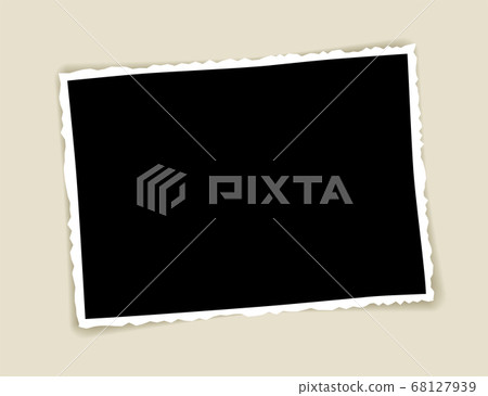 Vintage blank photo with shadow. Vector Vintage blank photo with shadow. Vector 68127939