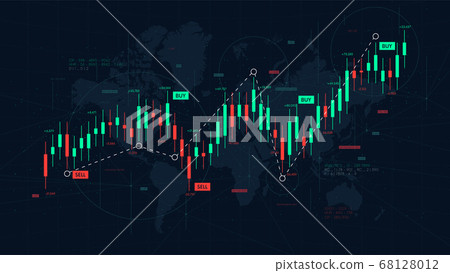 Dashboard graph of forex statistics, business and financial analytics, profit and cost rate, vector illustration Dashboard graph of forex statistics, business and financial analytics, profit and cost rate, vector illustration 68128012