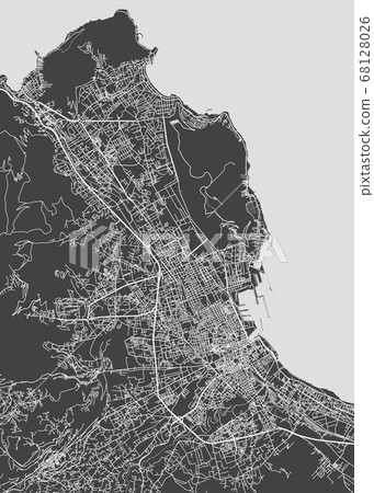 City map Palermo, monochrome detailed plan, vector illustration black and white city plan City map Palermo, monochrome detailed plan, vector illustration black and white city plan 68128026
