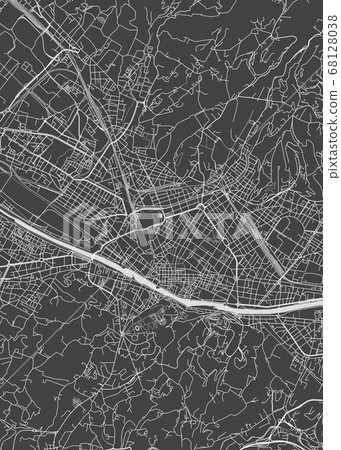 City map Florence, monochrome detailed plan, vector illustration black and white city plan City map Florence, monochrome detailed plan, vector illustration black and white city plan 68128038
