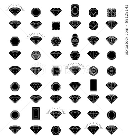 Diamond jewelry icons 68128143