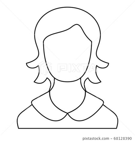 Female user icon vector thin line Female user icon vector thin line 68128390