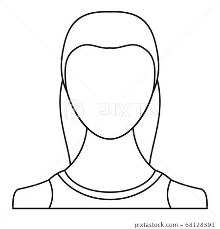 Girl user icon vector thin line Girl user icon vector thin line 68128391