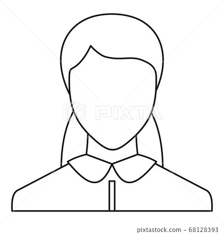 Woman user icon vector thin line 68128393