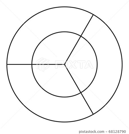 Circle diagram icon vector thin line - Stock Illustration [68128790 ...
