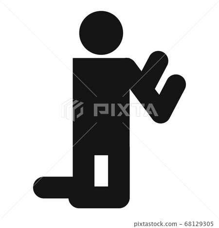 Stick figure stickman icon pictogram vector simple 68129305