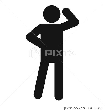 Stick figure stickman icon pictogram vector simple (1386200)