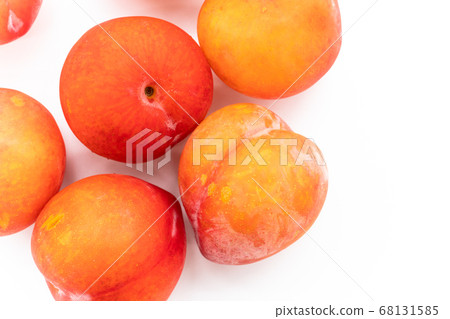 Plums white background Plums white background 68131585