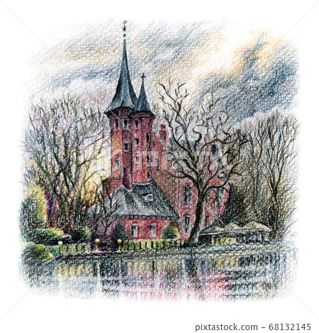 Minnewater lake in Bruges, Belgium 68132145