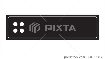 Rectangular sewing button tailor logotype Rectangular sewing button tailor logotype 68132447