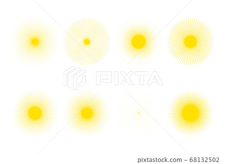 Geometric sunburst collection. The sun rays frame 68132502
