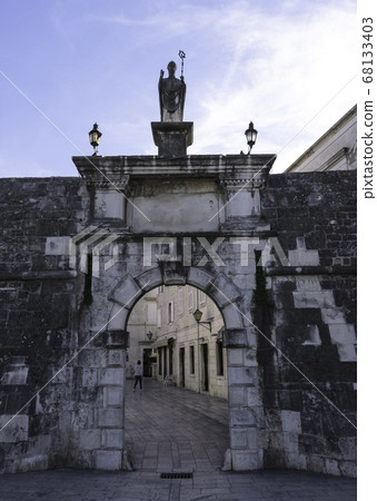 North Gate of the old town of Trogir, Croatia 68133403
