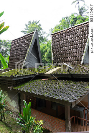 Unusual architecture of small houses with high 68135467