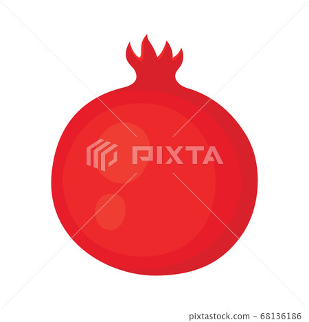 whole pomegranate fruit isolated on white 68136186