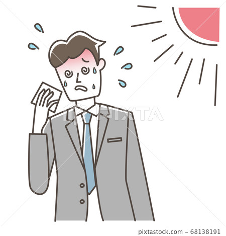 上班族可能因中暑而倒塌 上班族可能因中暑而倒塌 68138191