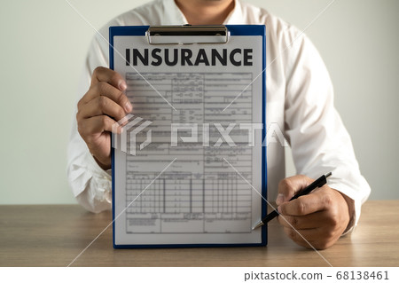Insurance man protective Insurance concept Life Insurance man protective Insurance concept Life 68138461